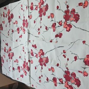 Bovi Cherry Blossoms White Cotton Tea Towel